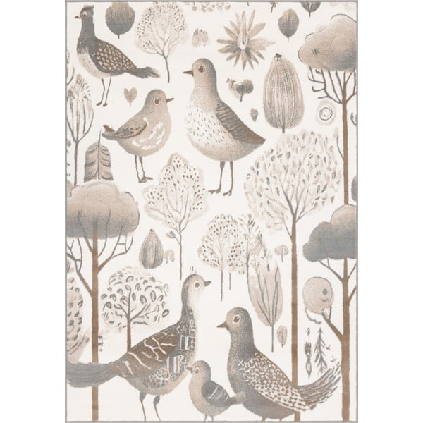 Bēšs bērnu paklājs 160x230 cm Birdy Birds – FD