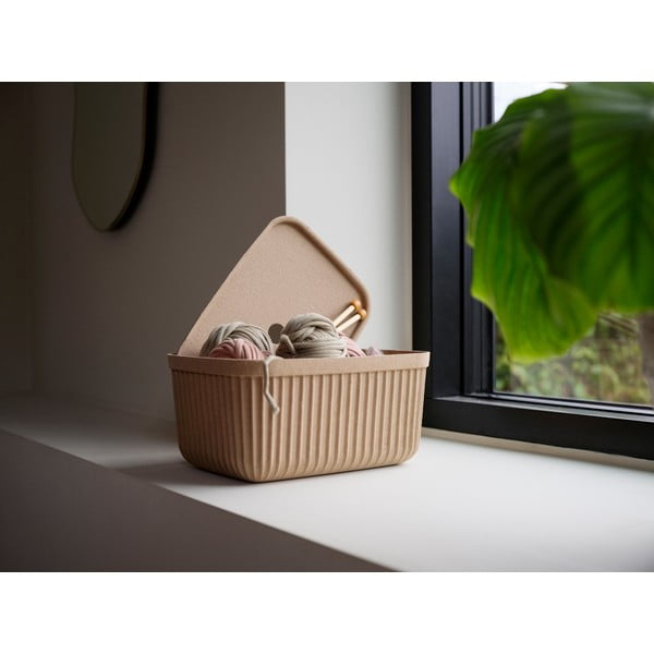 Gaiši brūnas uzglabāšanas kastes (2 gab.) ar vāku 32x23x20,5 cm Pulp – Zone-image-1