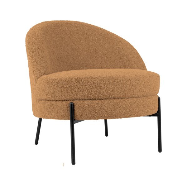 Gaiši brūns atpūtas krēsls no buklē auduma Noble – Leitmotiv