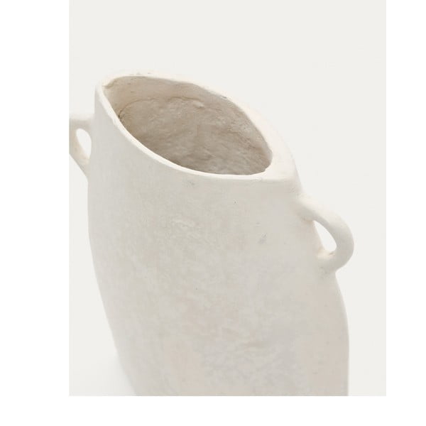 Krēmkrāsas rokām darināta vāze (augstums 27 cm) Neti – Kave Home-image-2