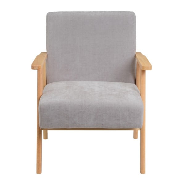 Pelēks atpūtas krēsls no šenila auduma Vintage – Casa Selección-image-2