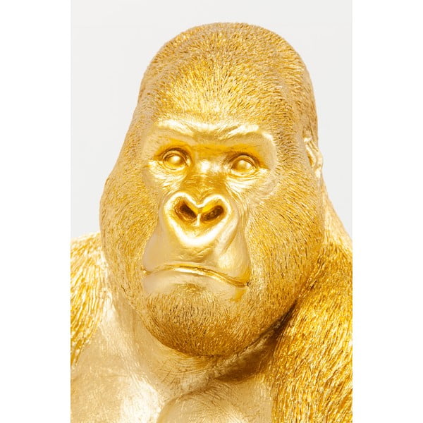Dekoratīvā skulptūra zelta krāsā Kare Design Gorilla-image-1