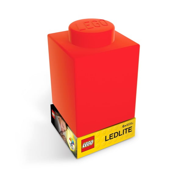 Sarkana silikona naktslampiņa LEGO® Classic Brick