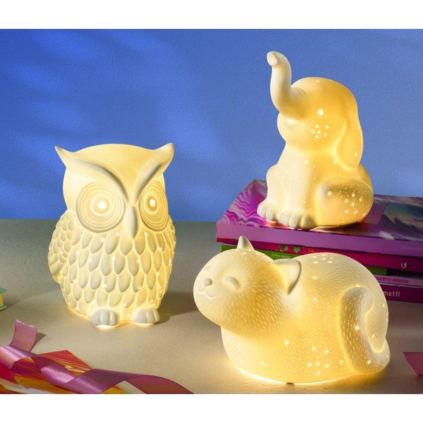 Balta bērnu galda lampa Cat – Brandani-image-1