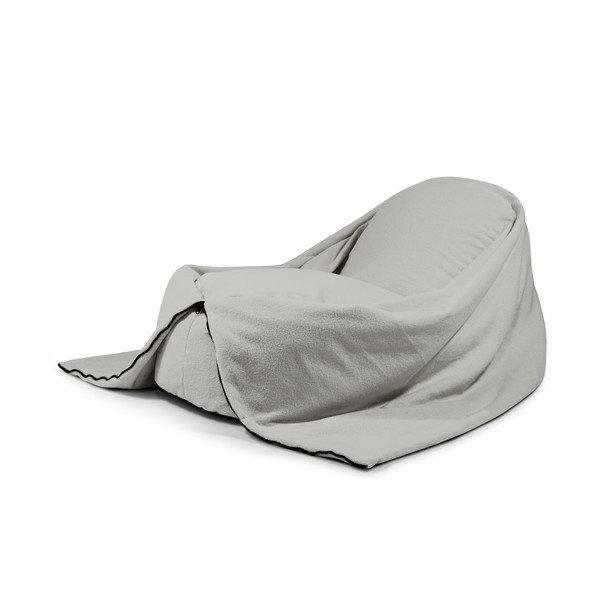 Gaiši pelēks bērnu sēžammaiss no buklē auduma Cocoon 120 – SLOWDOWN