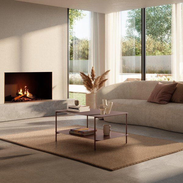 Terakotas oranžs metāla žurnālgaldiņš 58x90 cm Beatrix – MOME-image-1