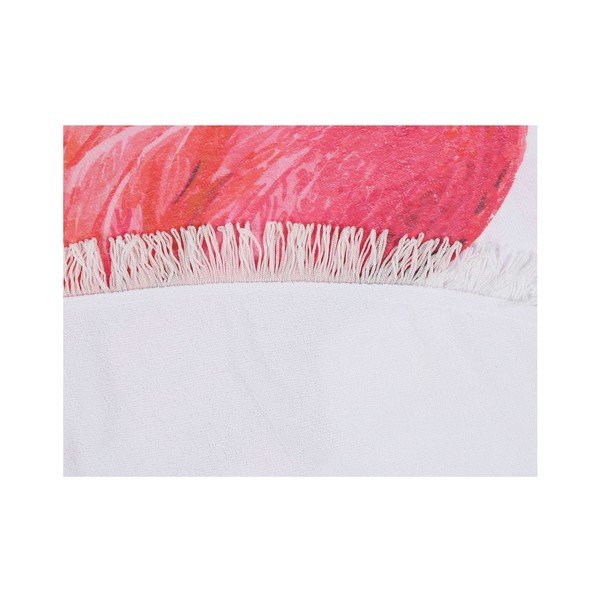 Krāsains 100% kokvilnas pludmales dvielis Flamingo, ⌀ 150 cm-image-1