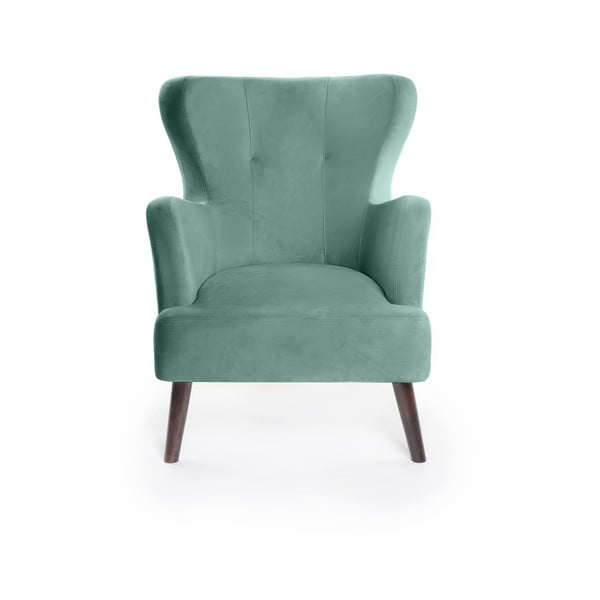 Piparmētru zaļš samta atpūtas krēsls ar atzveltni Noemye – Bonami Selection