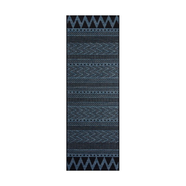 Tumši zils āra paklājs NORTHRUGS Sidon, 70 x 200 cm
