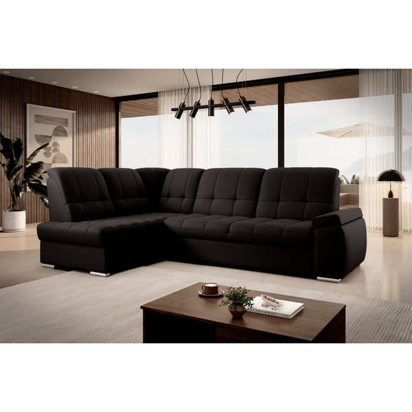 Brūns salokāms/ar uzglabāšanas vietu stūra dīvāns (ar kreiso stūri/L veida) Sado – ELTAP-image-4