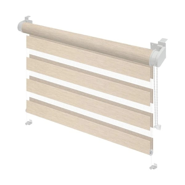 Krēmkrāsas dienas un nakts žalūzija 72,5x150 cm Zebra Silvalin – Gardinia-image-1