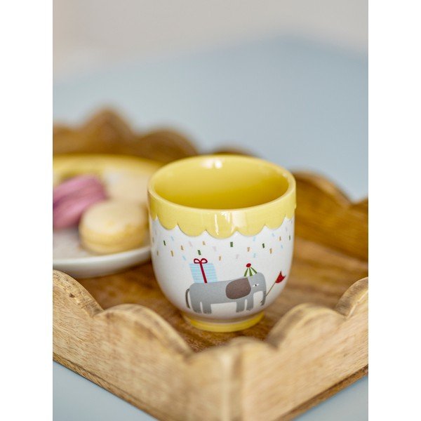 Dzeltena/krēmkrāsas akmensmasas bērnu krūze 150 ml Celebrate – Bloomingville Mini-image-1