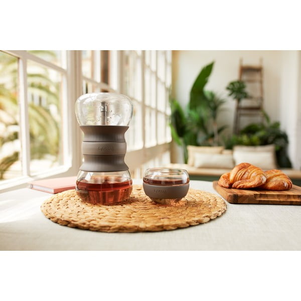 Gaiši brūna stikla tējkanna ar sietiņu 500 ml – Lékué-image-2