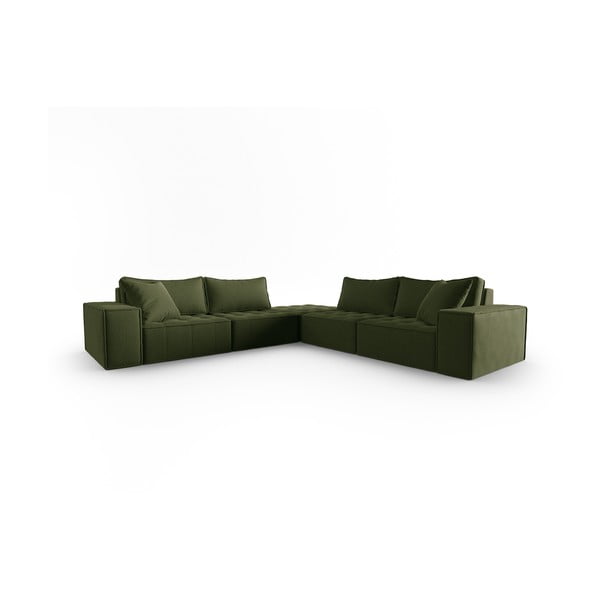 Zaļš stūra dīvāns Mike – Micadoni Home