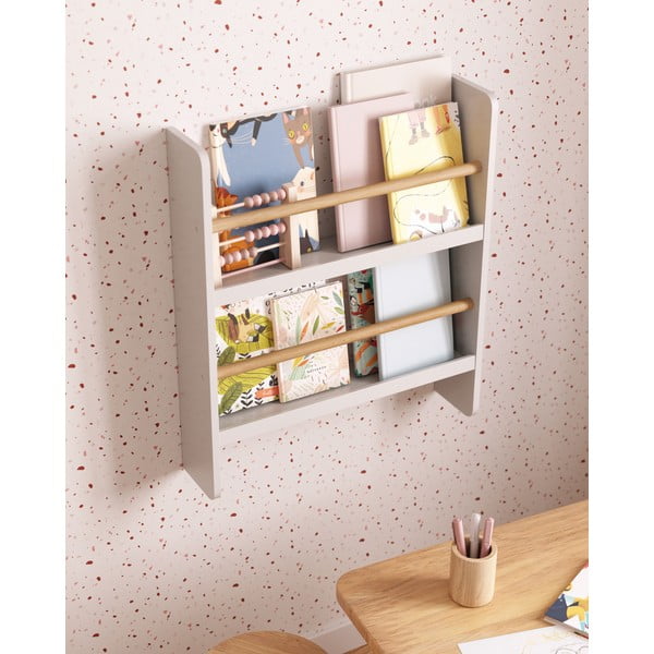 Balts daudzlīmeņu bērnu plauktiņš 50 cm Gopi – Kave Home-image-3