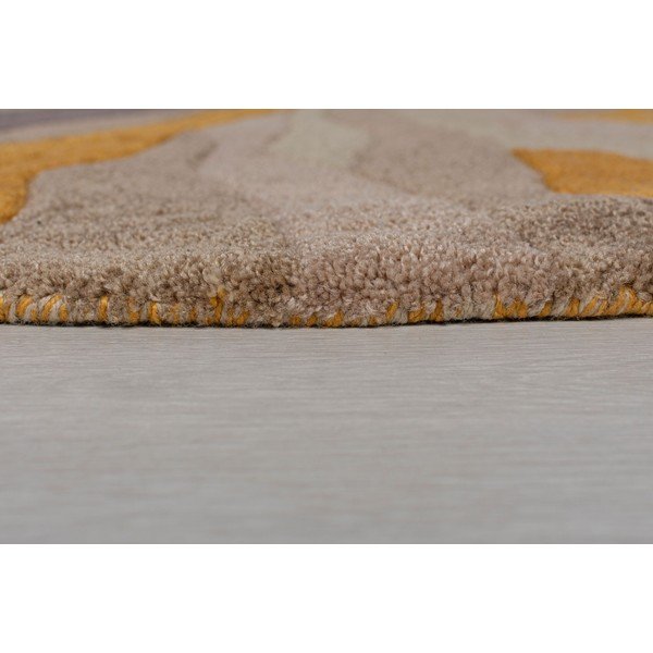 Dzeltens paklājs Flair Rugs Splinter, ⌀ 135 cm-image-2