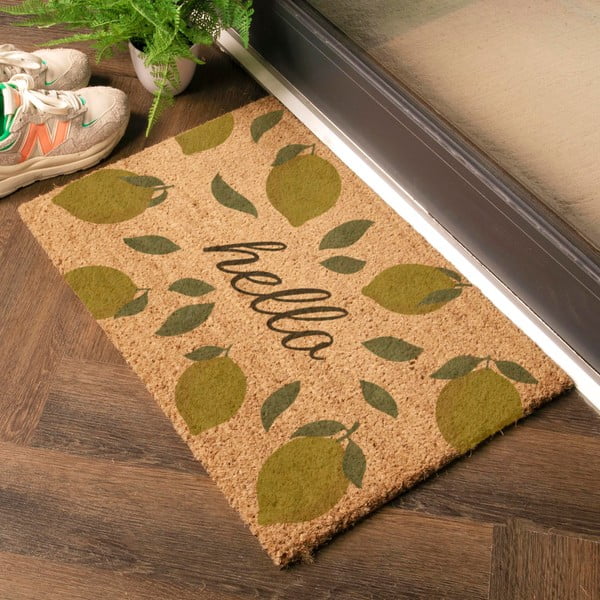 Kokosšķiedras kājslauķis 40x60 cm Hello Lemons – Artsy Doormats-image-1