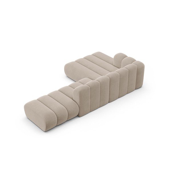 Bēšs stūra dīvāns (ar kreiso stūri) Lupine – Micadoni Home-image-3