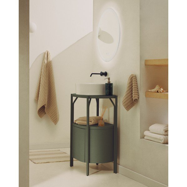 Zaļš skapītis zem izlietnes 60x81 cm Arely – Kave Home-image-1