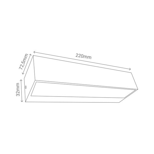 Pelēks sienas lampa SULION Tisa, 22 x 7,25 cm-image-1