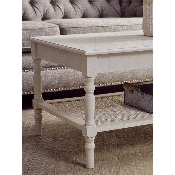 Balts žurnālgaldiņš 60x120 cm Heritage – Premier Housewares-image-2