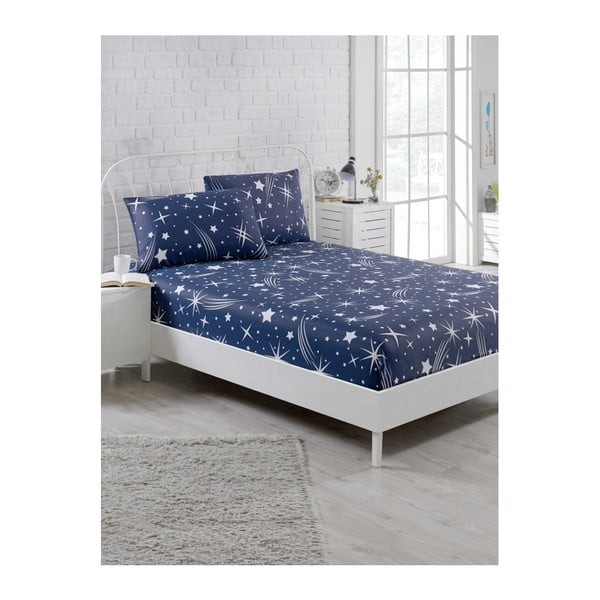 Elastīgas gultas pārklājiņa un spilvendrānas komplekts vienvietīgai gultai Clementino Starro, 100 x 200 cm