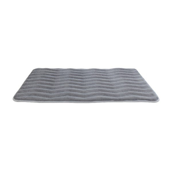 Gaiši pelēks vannas istabas paklājs ar atmiņas putām Wenko Light Grey, 80 x 50 cm-image-1