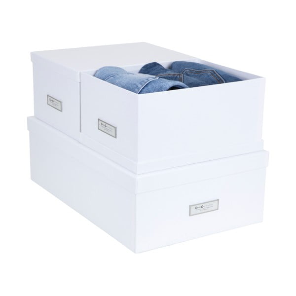 3 baltu uzglabāšanas kastu komplekts Bigso-image-2