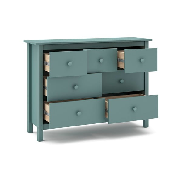 Zaļganzila zema bērnu kumode no priedes 110x80 cm Max – Marckeric-image-3