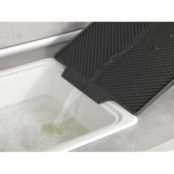 Tumši pelēks trauku žāvētājs Wenko Neli, 34 x 40 cm-image-4