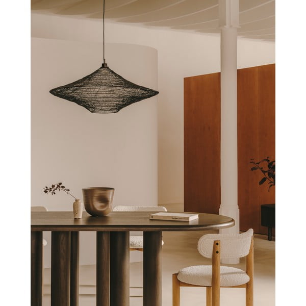 Melna piekaramā lampa ø 87 cm Makai – Kave Home-image-1