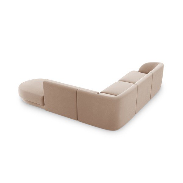 Bēšs samta stūra dīvāns (ar labo stūri) Miley  – Micadoni Home-image-4