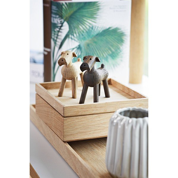 Ozola masīvkoka statuete Kay Bojesen Denmark Tim Smoked-image-3