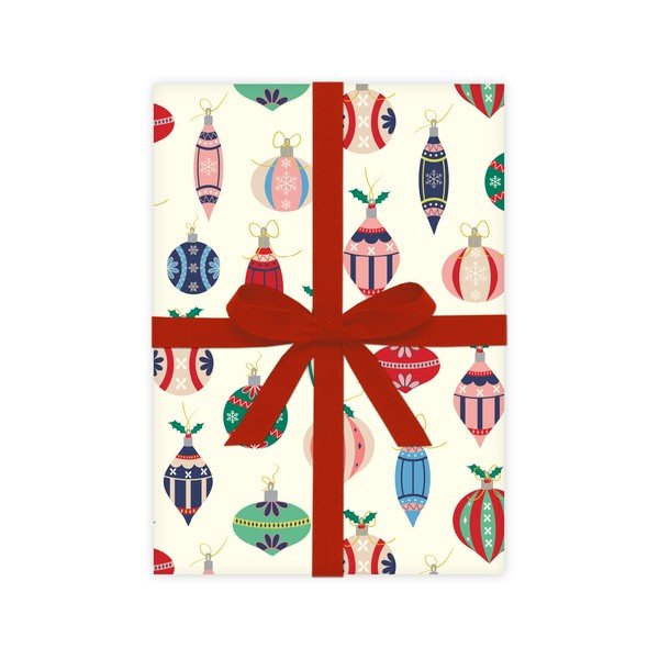 5 dāvanu papīra loksnes eleanor stuart Retro Baubles, 50 x 70 cm-image-2