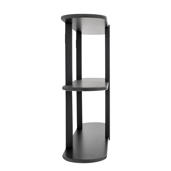 Melns daudzlīmeņu sienas plaukts 80 cm Vicente – Bloomingville-image-3