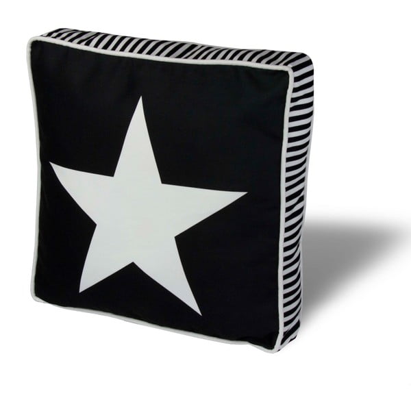 Polsterēts sēdekļa spilvens Gravel Star B&W, 42 x 42 cm