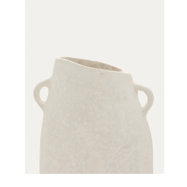 Krēmkrāsas rokām darināta vāze (augstums 27 cm) Neti – Kave Home-image-1