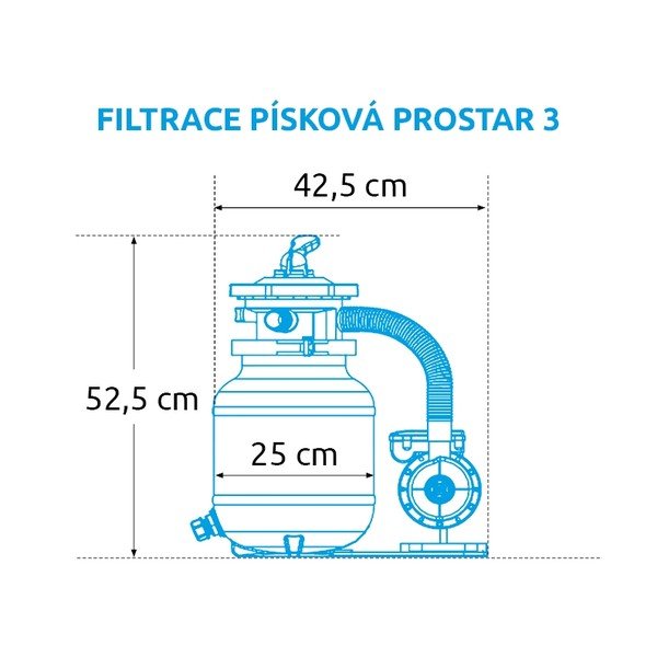 Smilšu filtrs ProStar 3 - 3,8 m3/h – Marimex-image-1