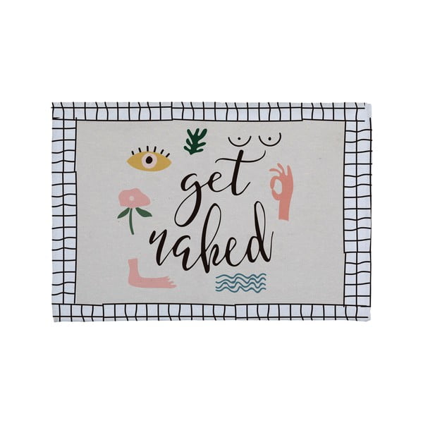 Balts/melns vannas istabas paklājs 60x40 cm Get–Naked – Little Nice Things