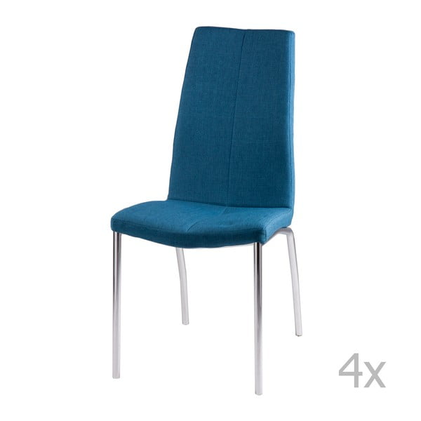 4 tumši zilu ēdamistabas krēslu komplekts sømcasa Carla