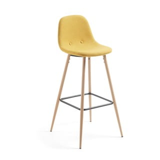 Sinepju dzeltens bāra krēsls Kave Home Nilson