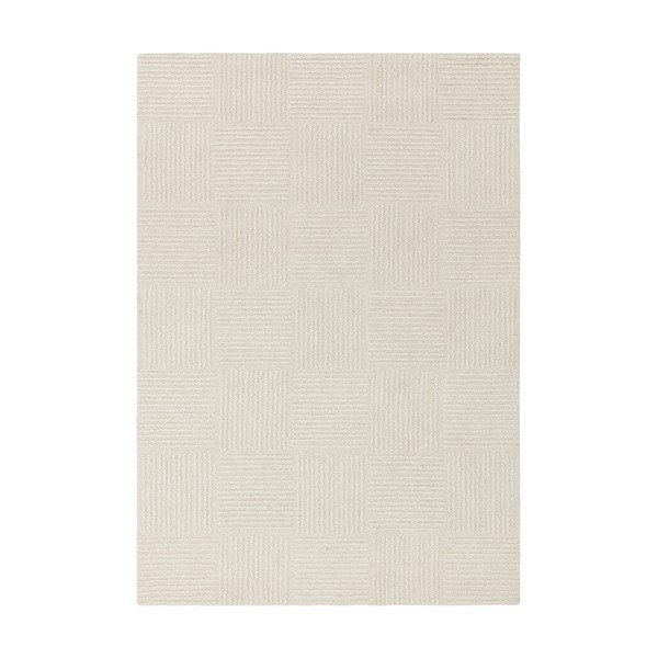 Ziloņkaula krāsas ar rokām darināts vilnas paklājs 120x170 cm Zennith Grid – Asiatic Carpets