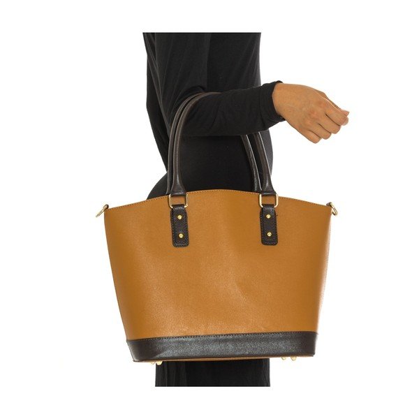 Konjaka brūna ādas rokassomiņa Isabella Rhea nr. 464-image-2