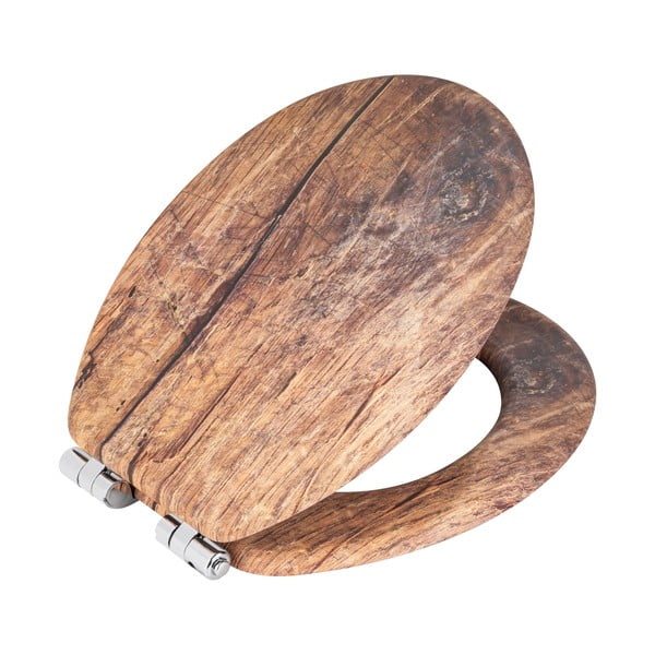 Automātiski aizverams jeb Easy-Close tualetes poda sēdeklis 37x43 cm Rustic – Wenko-image-1