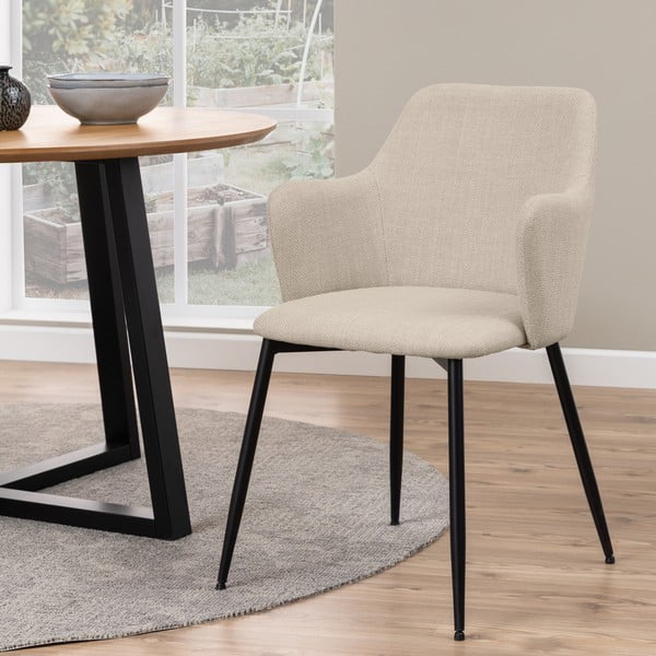 Krēmkrāsas polsterēti ēdamistabas krēsli (2 gab.) Ilsa – Actona-image-1