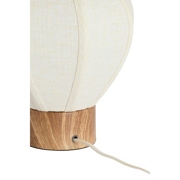 Krēmkrāsas metāla galda lampa ar auduma abažūru (augstums 23,5 cm) Kyzo – Light & Living-image-4