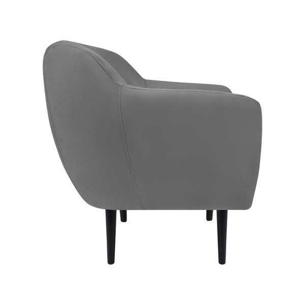 Mazzini Sofas Toscane pelēks krēsls, melnas kājas-image-2