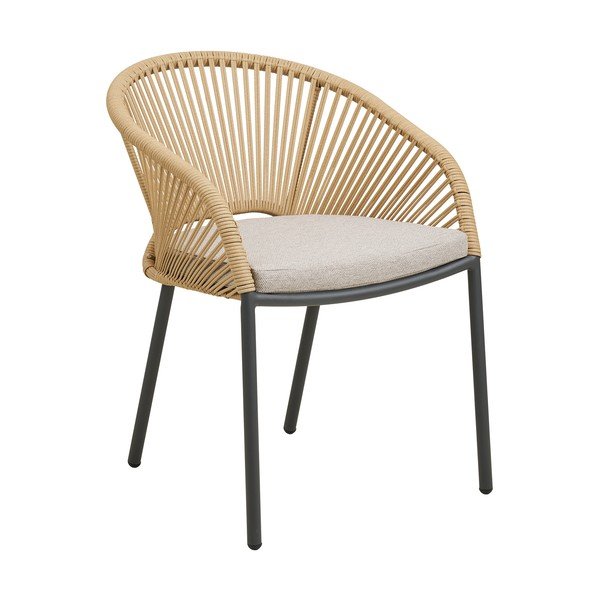 Bēšs metāla/polsterēts dārza krēsls Novella – House Nordic