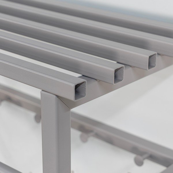 Pelēkbrūns metāla sienas pakaramais ar plauktu 76 cm Rizzoli – Spinder Design-image-3