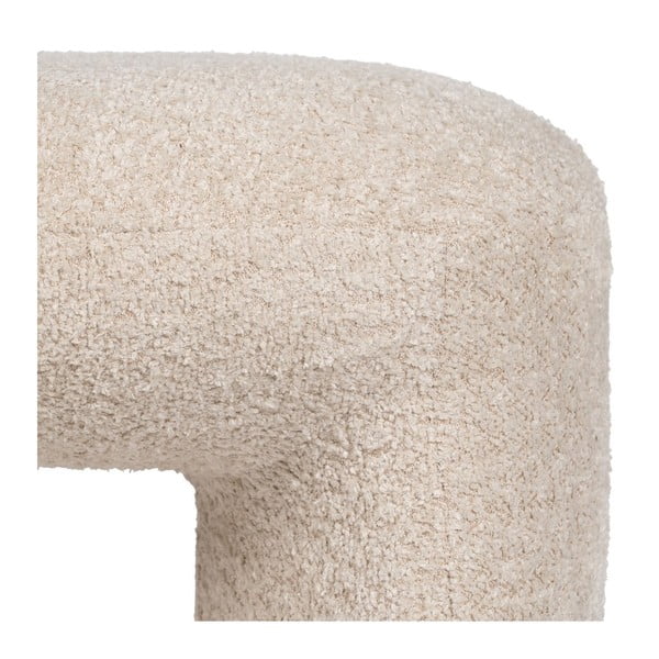 Bēšs pufs no buklē auduma Suave – Ixia-image-4